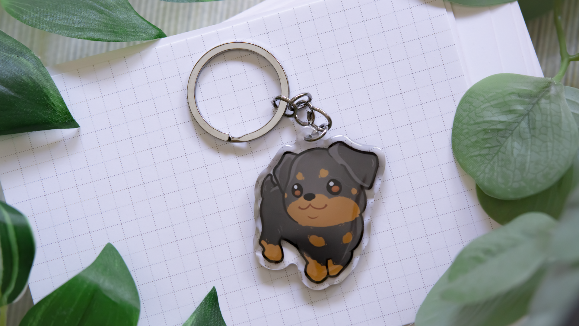 miamouz-keychains-rottweiler-doberman-pinscher-schl-sselanh-nger-acryl image 2