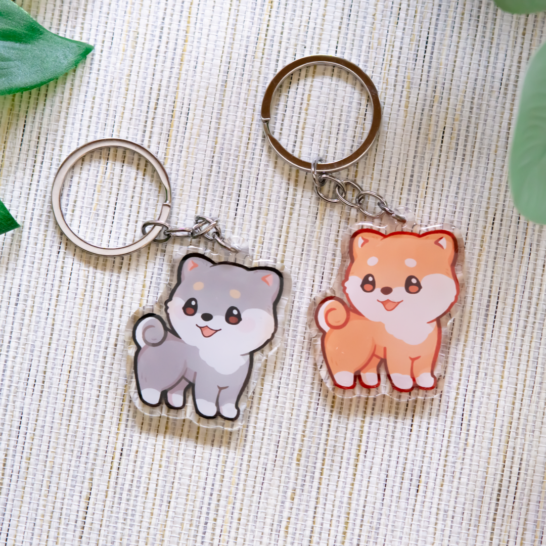miamouz-shiba-inu-schl-sselanh-nger-acryl-rot-wei image 1