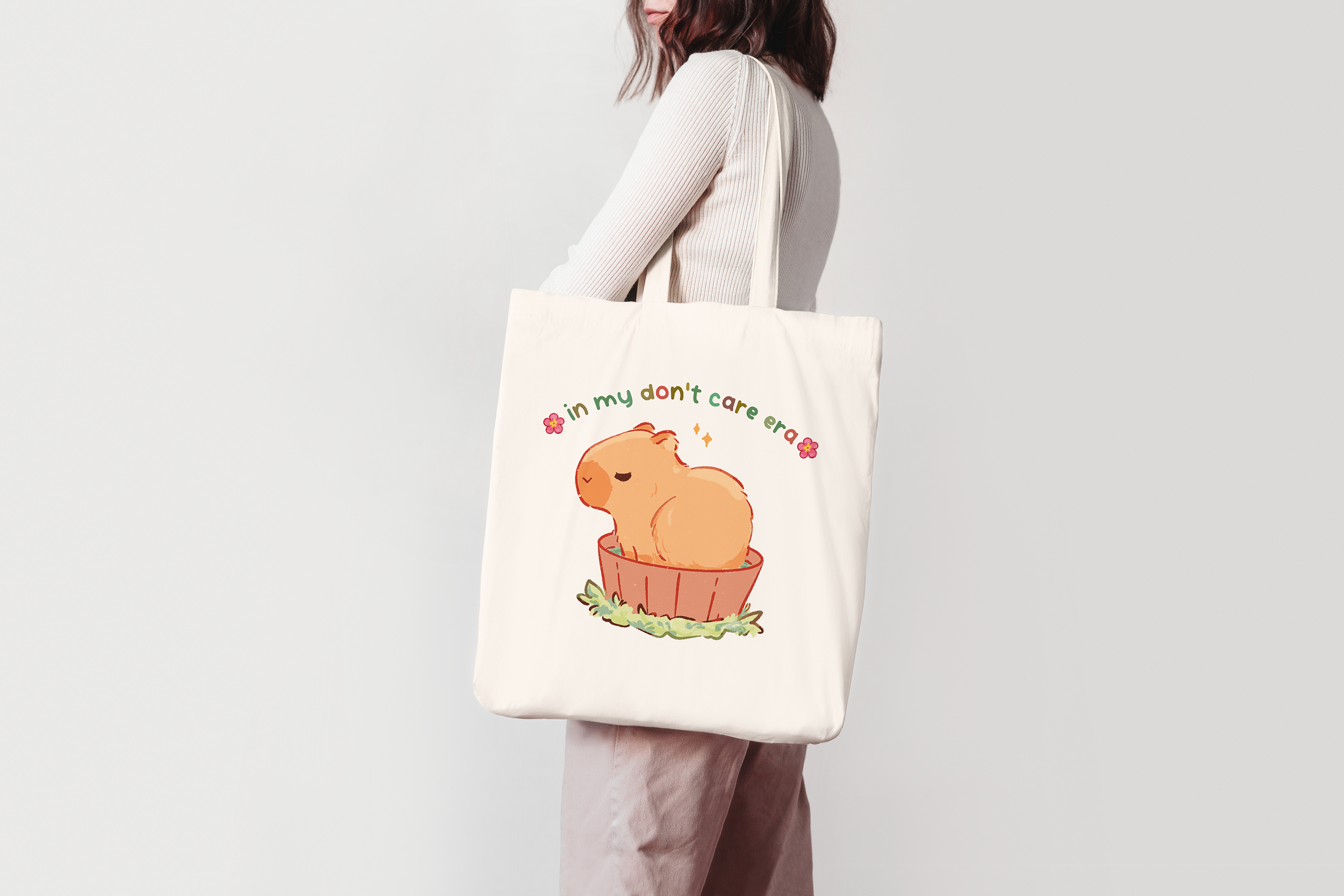 miamouz-don-t-care-era-capybara-tote-bag-baumwolle image 2