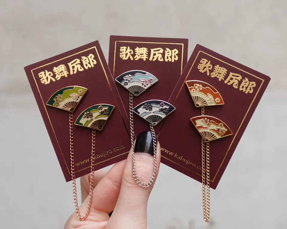 kabujiro-dance-fans-kragen-pin-set-3tlg-f-cher-mit-kette image 1