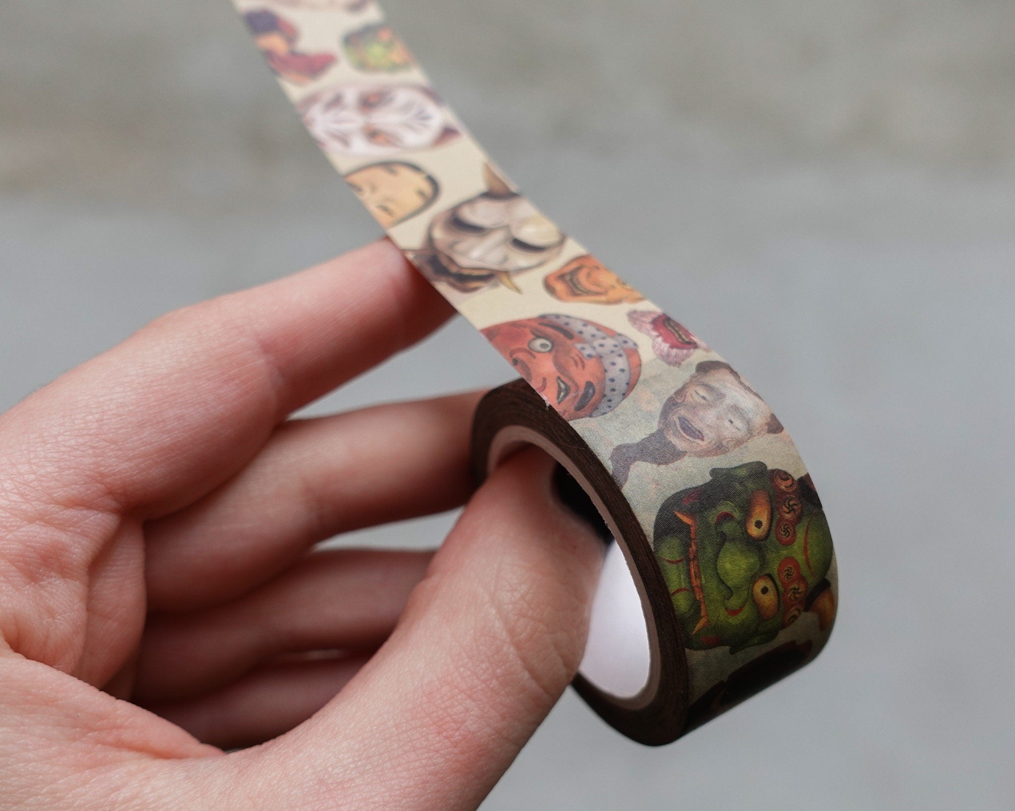 kabujiro-washi-tapes-japanese-masks-noh-tape-20mm-10m image 3
