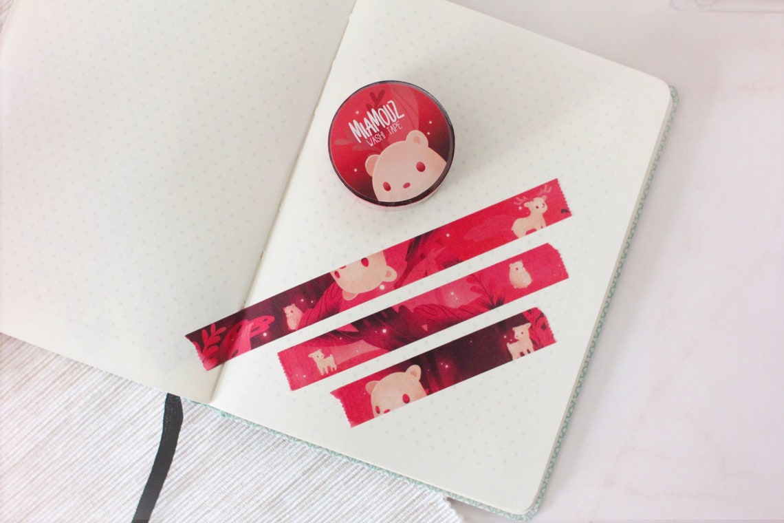 miamouz-bear-magic-forest-washi-tape-15mm-x-10m image 3