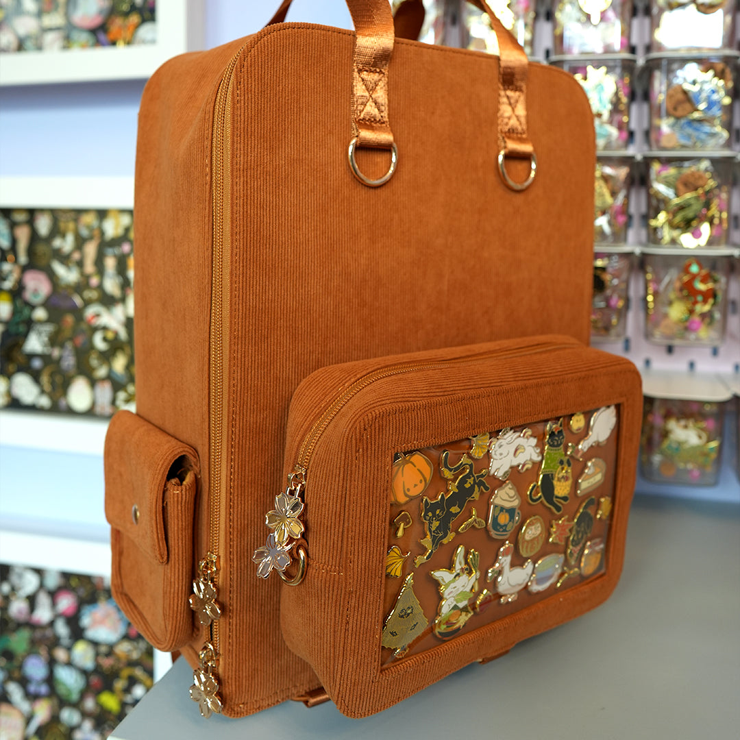katzenjammerpins-ita-bag-rucksack-mustard-gold-hardware image 6