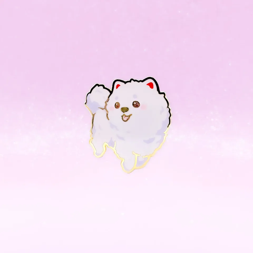 miamouz-samoyed-spitz-enamel-pin-wei-hund image 1