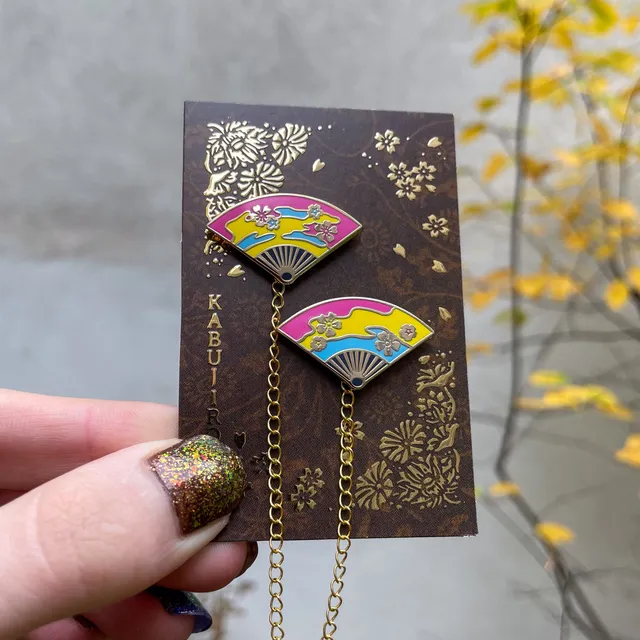 kabujiro-fans-pansexual-pride-f-cher-kragen-pin-set-gold image 1