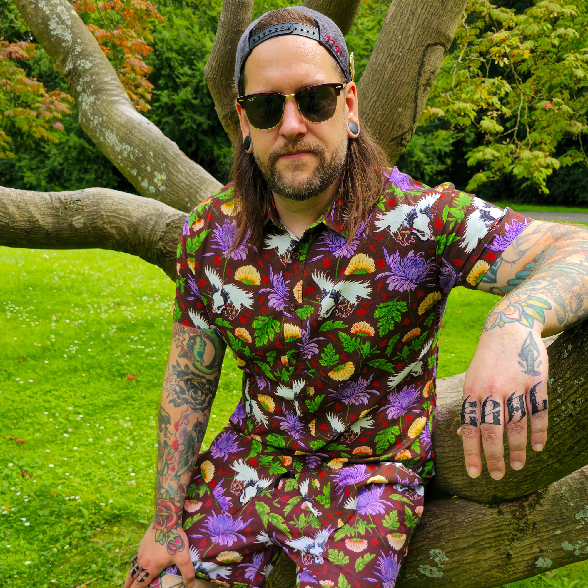 katzenjammerpins-apparel-crane-chrysanthemum-hemd-bs241-1-gr-e-m image 7