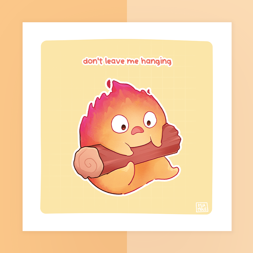 miamouz-don-t-leave-me-hanging-kunstdruck-15x15-pastell image 1
