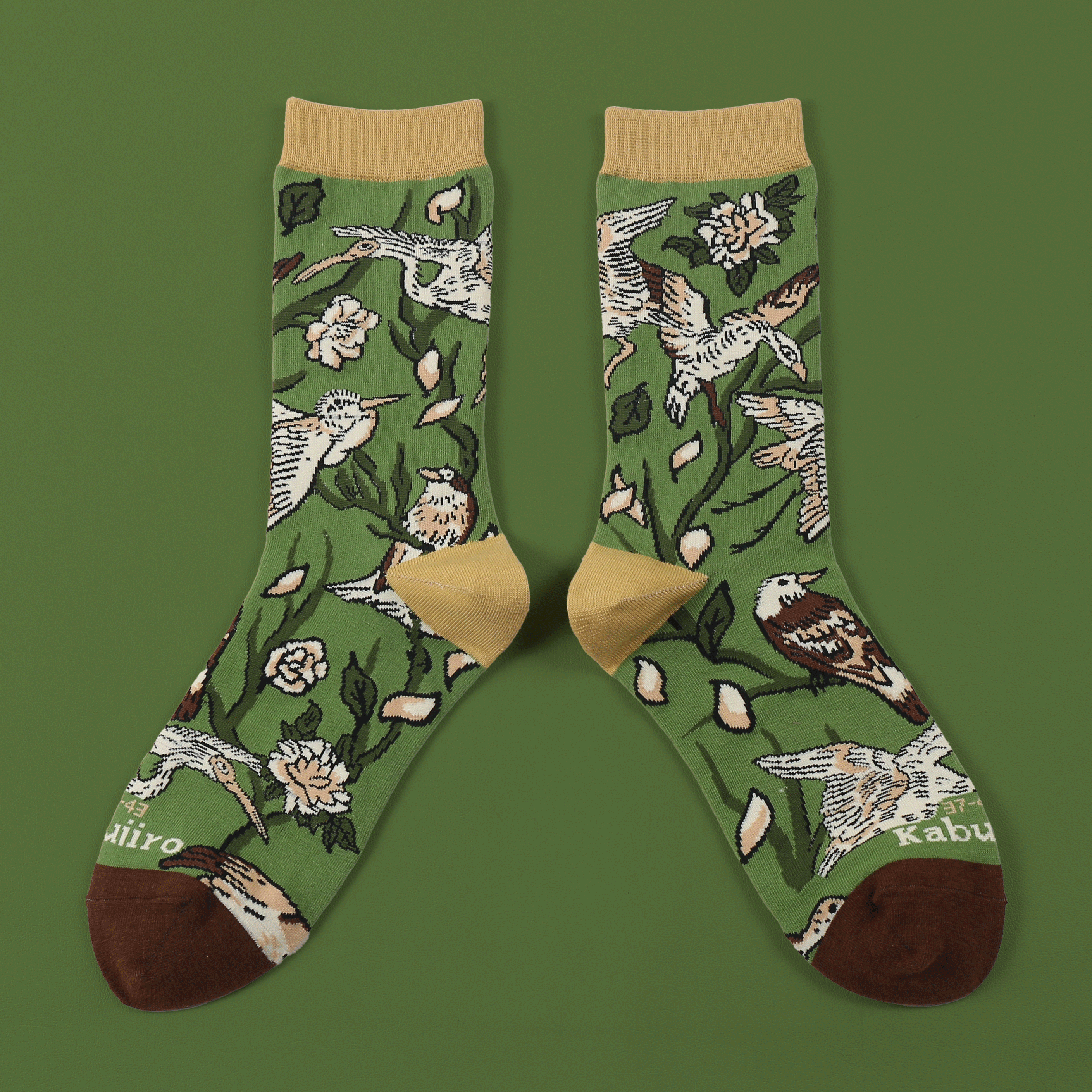 kabujiro-ukiyo-e-birds-socken-baumwolle-eu-37-43 image 1