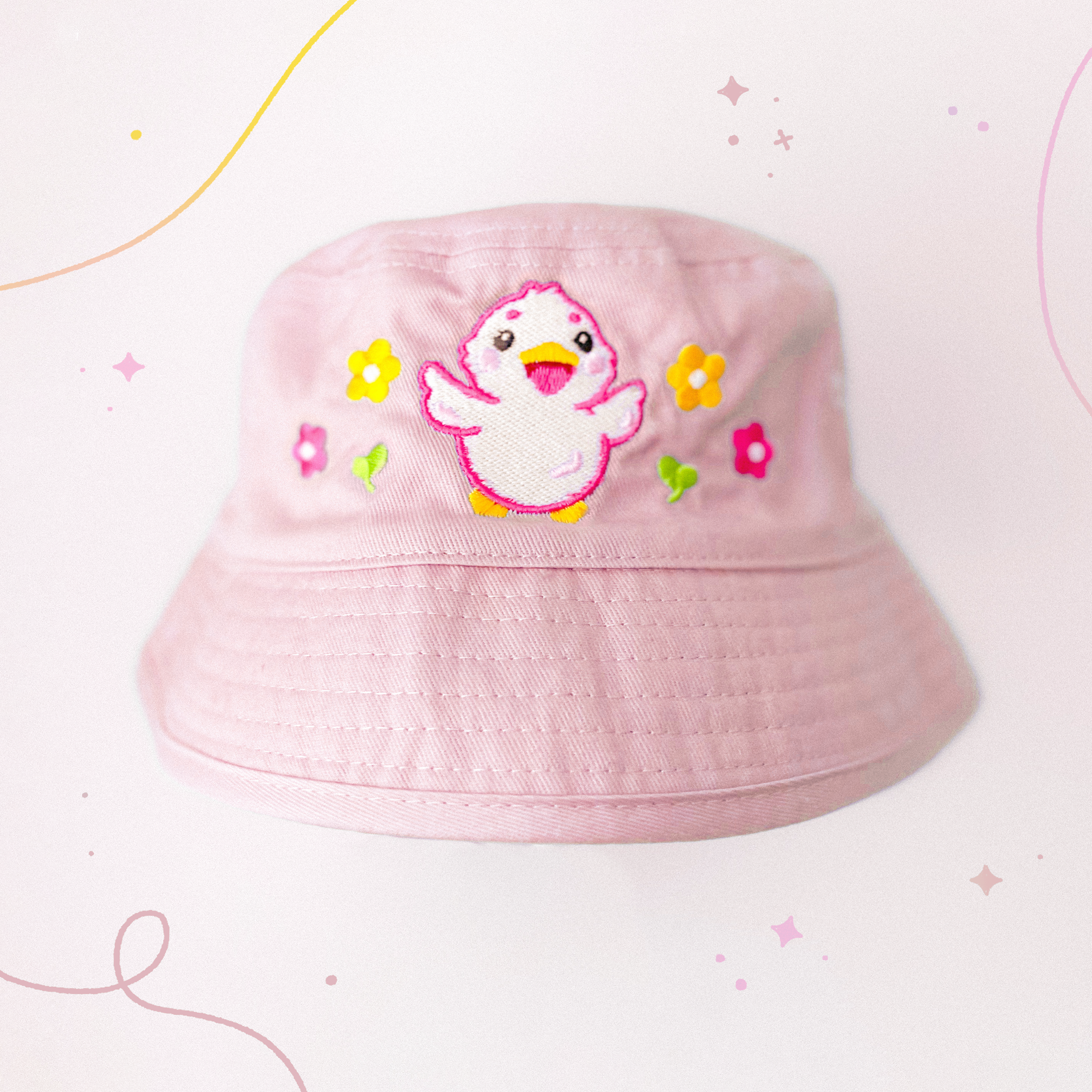miamouz-flower-duck-bucket-hat-rosa-s-m-ente-gestickt image 2