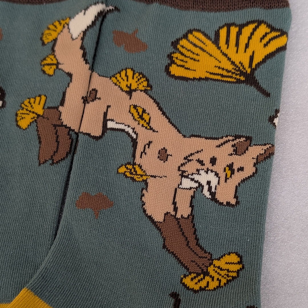 katzenjammerpins-ginkgo-kitsune-socken-baumwolle-gr-38-47 image 2