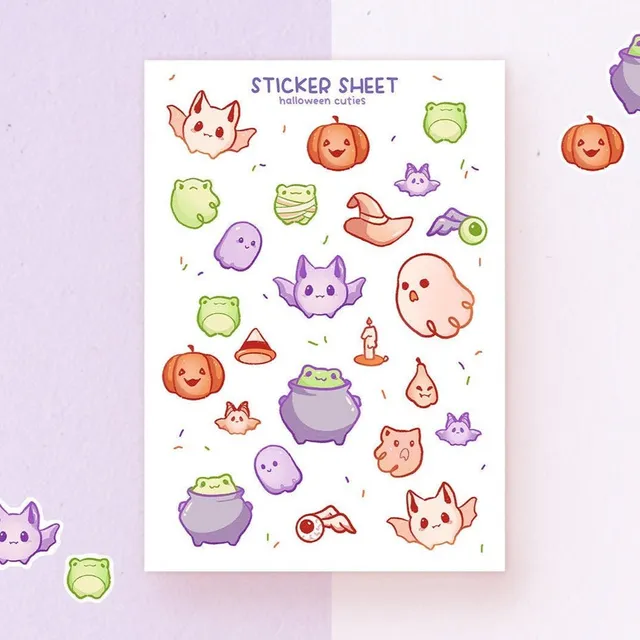 miamouz-halloween-cuties-stickerbogen-a6-matt-halloween image 1
