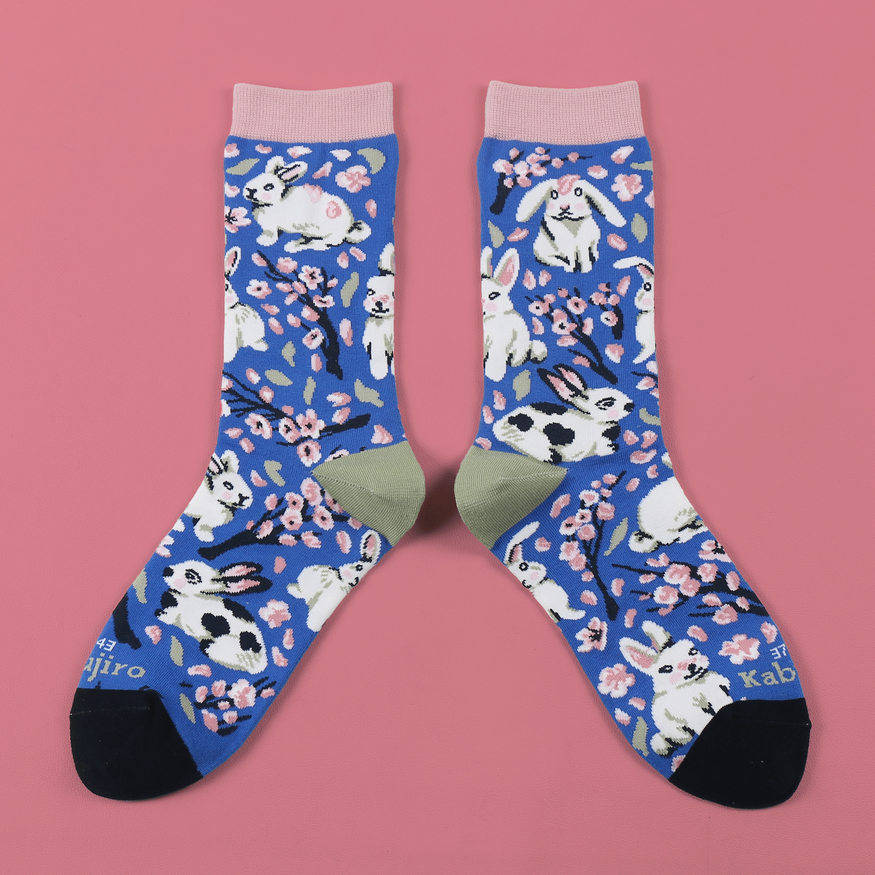 kabujiro-sakura-bunnies-baumwoll-socken-37-43 image 2
