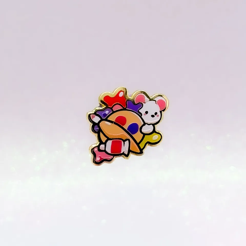 miamouz-art-mouse-emaille-pin-mini-20x26mm-gold image 1