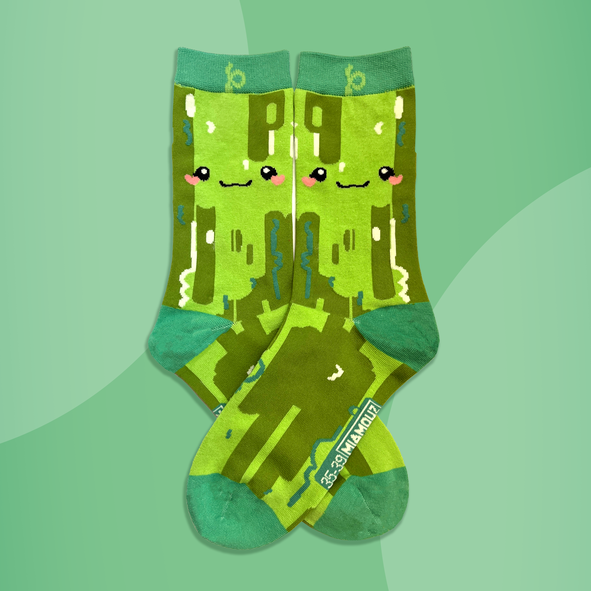 miamouz-kawaii-pickle-socken-eu-35-39-pastell image 1