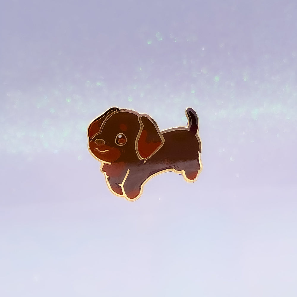 miamouz-dackel-chocolate-tan-emaille-pin-35-mm-hund image 1