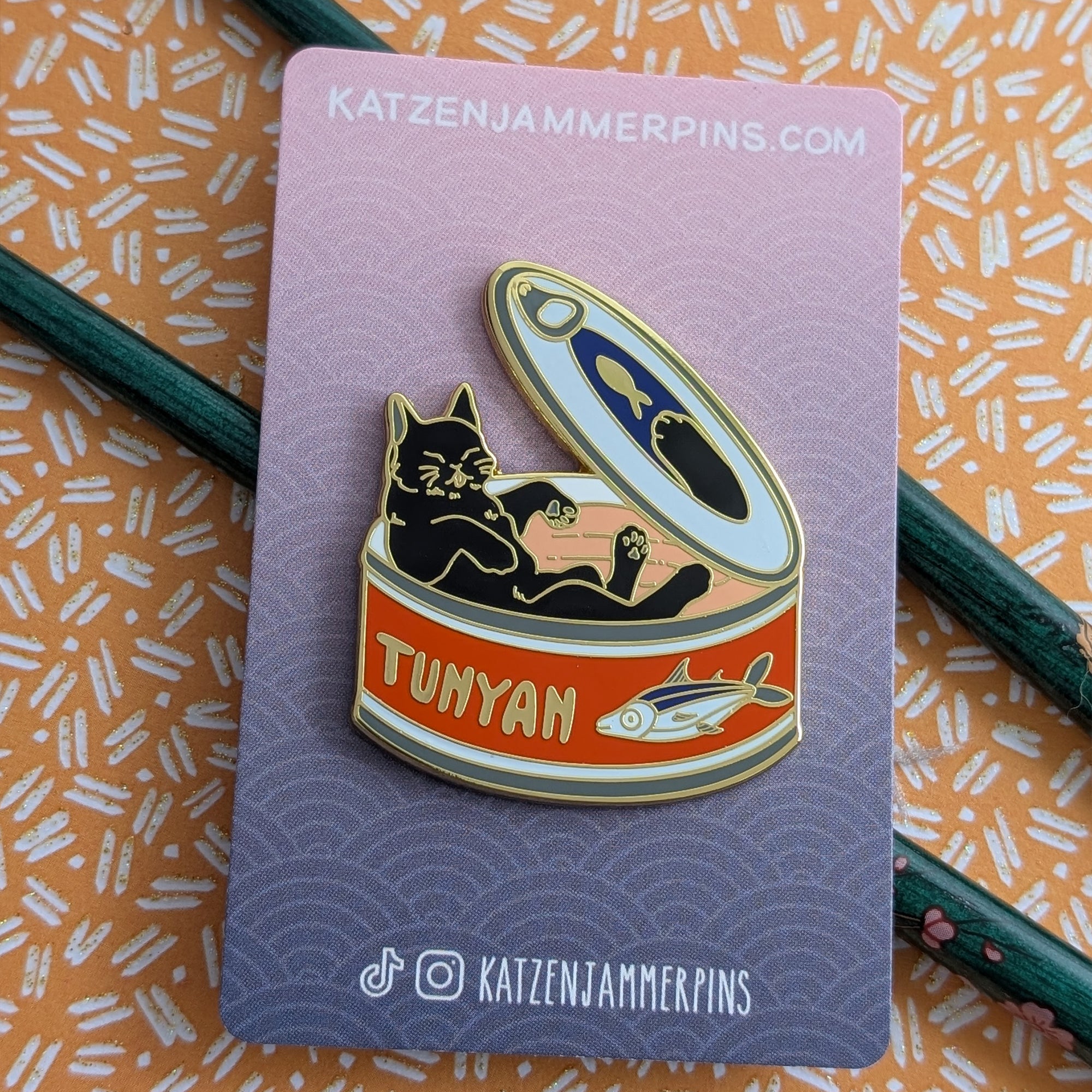 katzenjammerpins-hard-enamel-pins-tunyan-enamel-pin-samurai-katze image 2