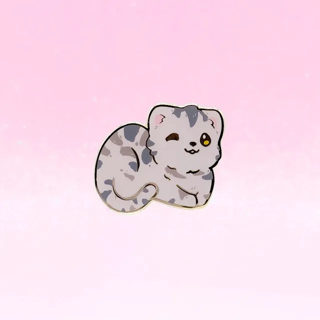 miamouz-graue-katze-emaille-pin-europ-isch-kurzhaar image 1