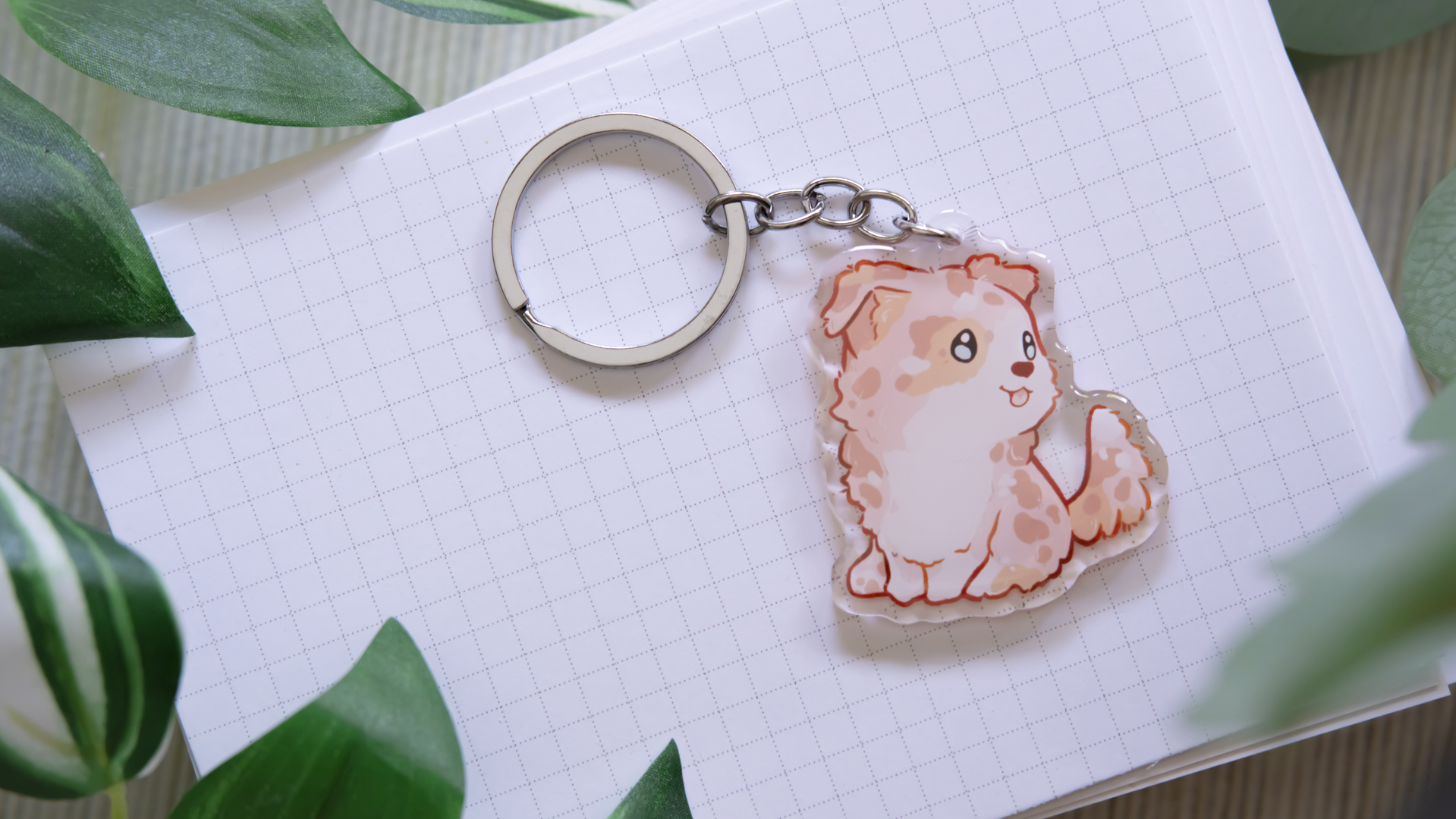 miamouz-border-collie-sheltie-keychain-braun-wei-acryl image 3