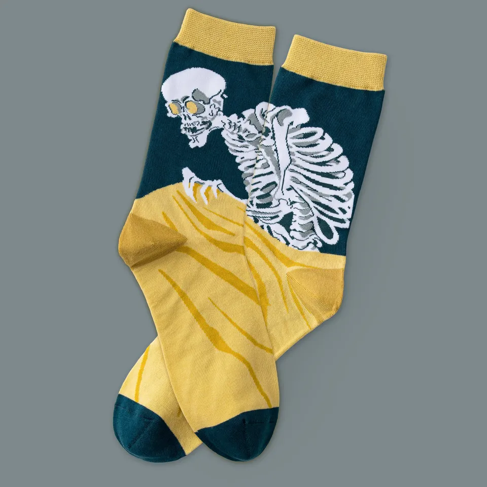kabujiro-ukiyo-e-skeleton-art-socken-baumwolle-37-44 image 1