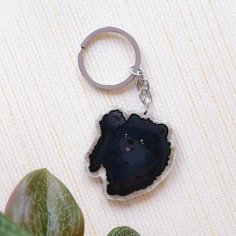 miamouz-spitz-emaille-pin-hund-schwarz-normal image 1
