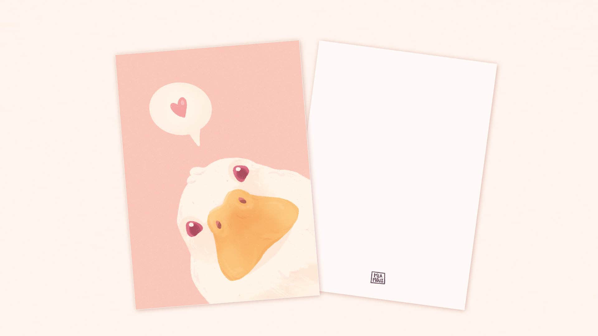 miamouz-peeking-duck-love-a6-print-postkarte-ente image 2