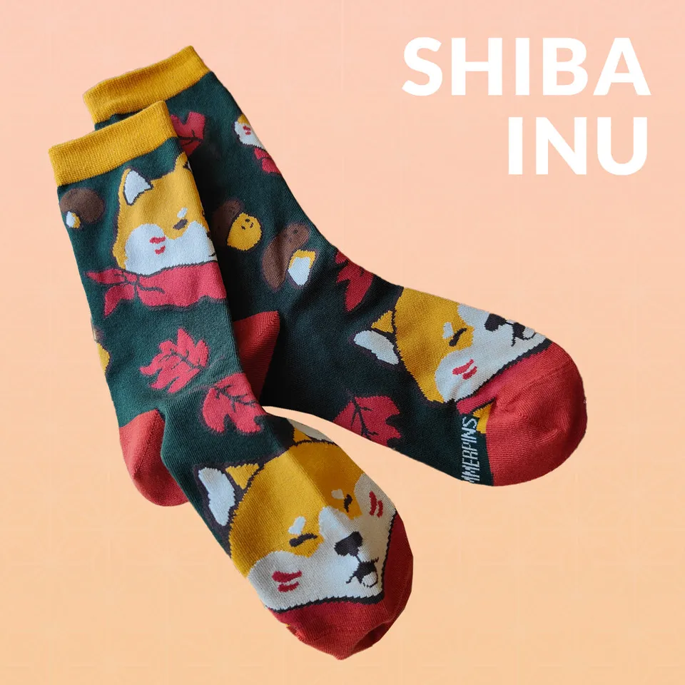 katzenjammerpins-shiba-inu-art-socken-baumwolle-36-43 image 1