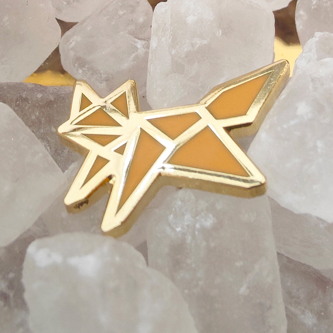 katzenjammerpins-origami-fox-mini-email-pin-standard-gold-fuchs image 3