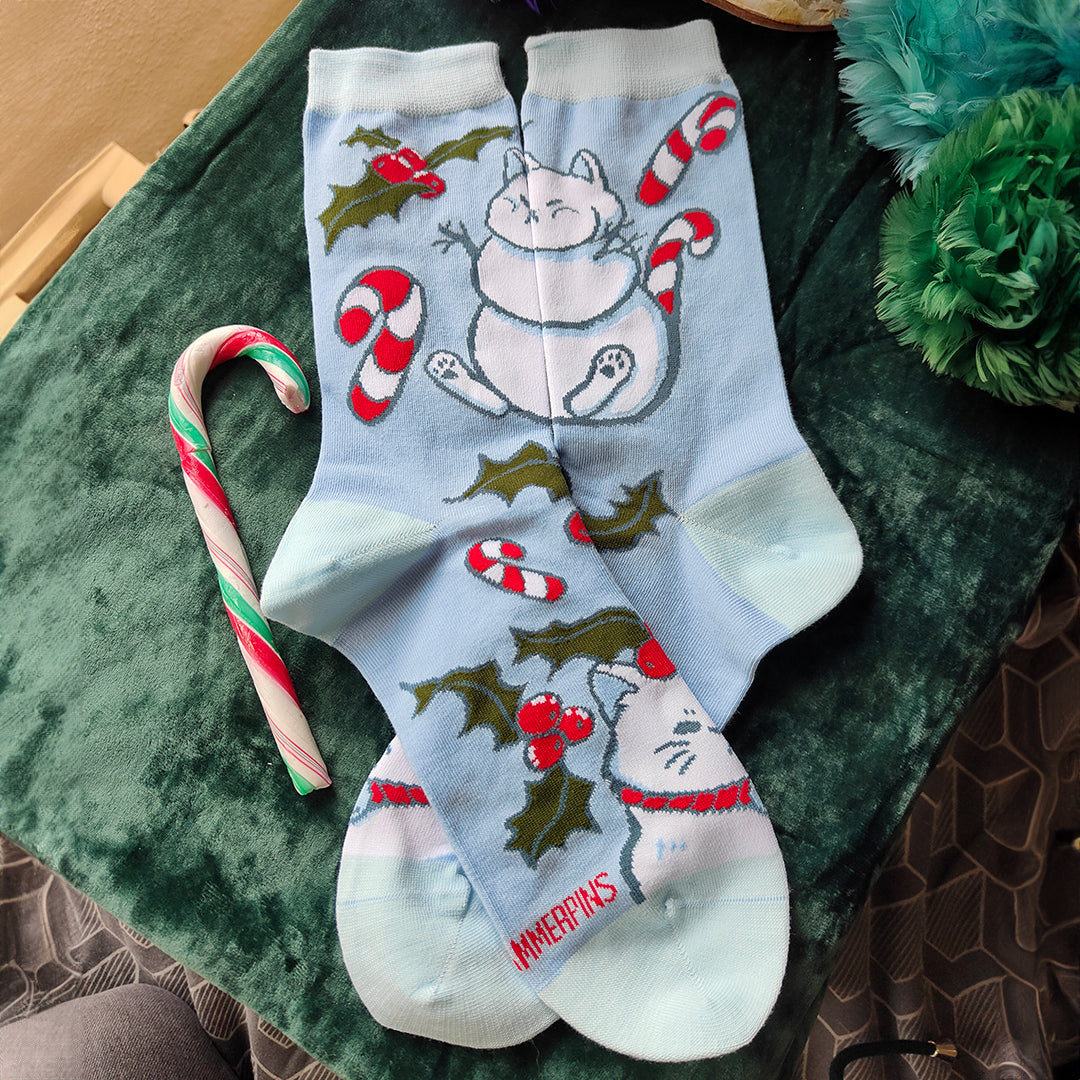 katzenjammerpins-xmas-cat-art-socken-baumwolle-37-44 image 3