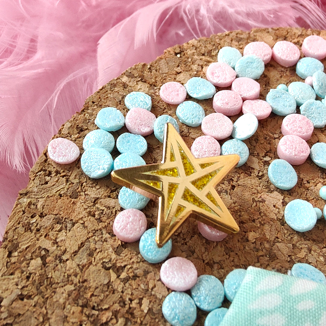 katzenjammerpins-origami-star-emaille-pin-rainbow-pastel image 3