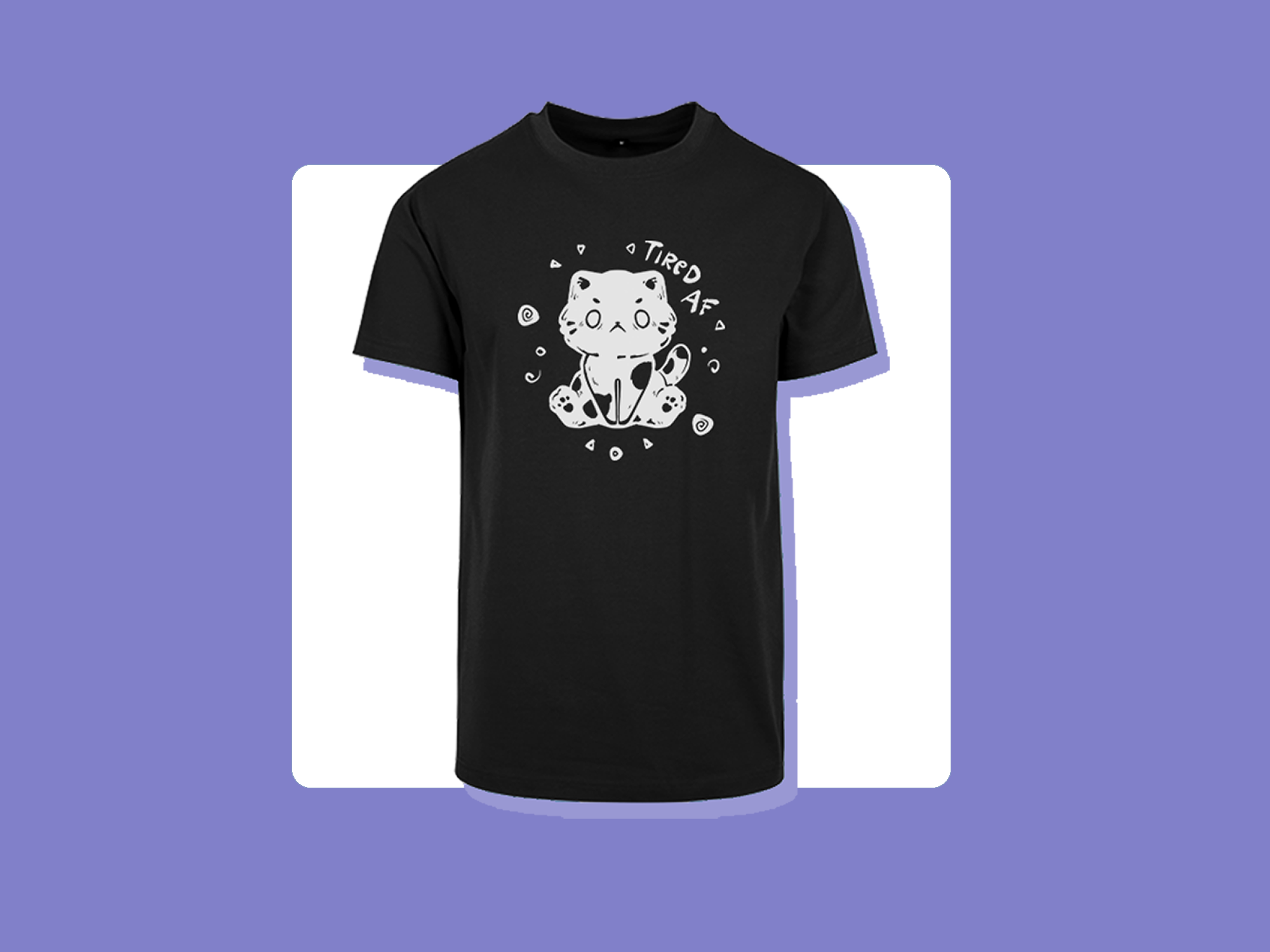 miamouz-tired-af-cat-t-shirt-unisex-baumwolle image 6