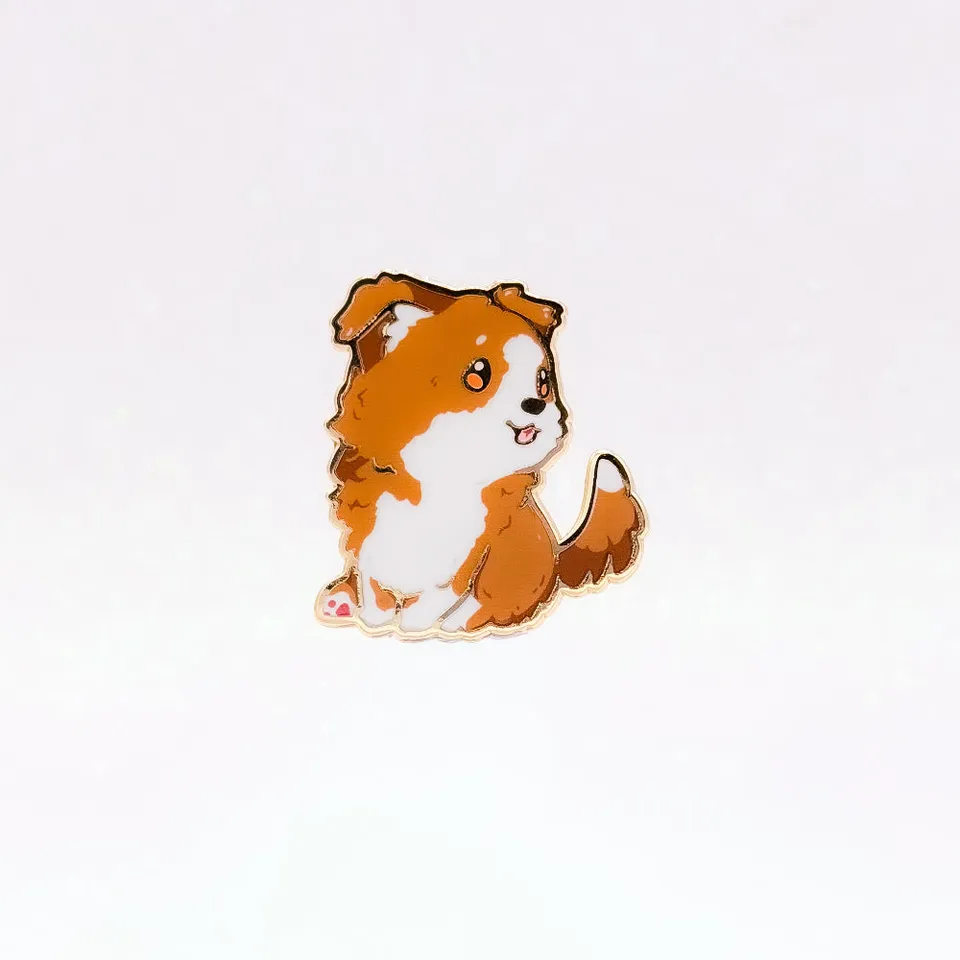 miamouz-australian-shepherd-pin-braun-wei-emaille-pin image 1