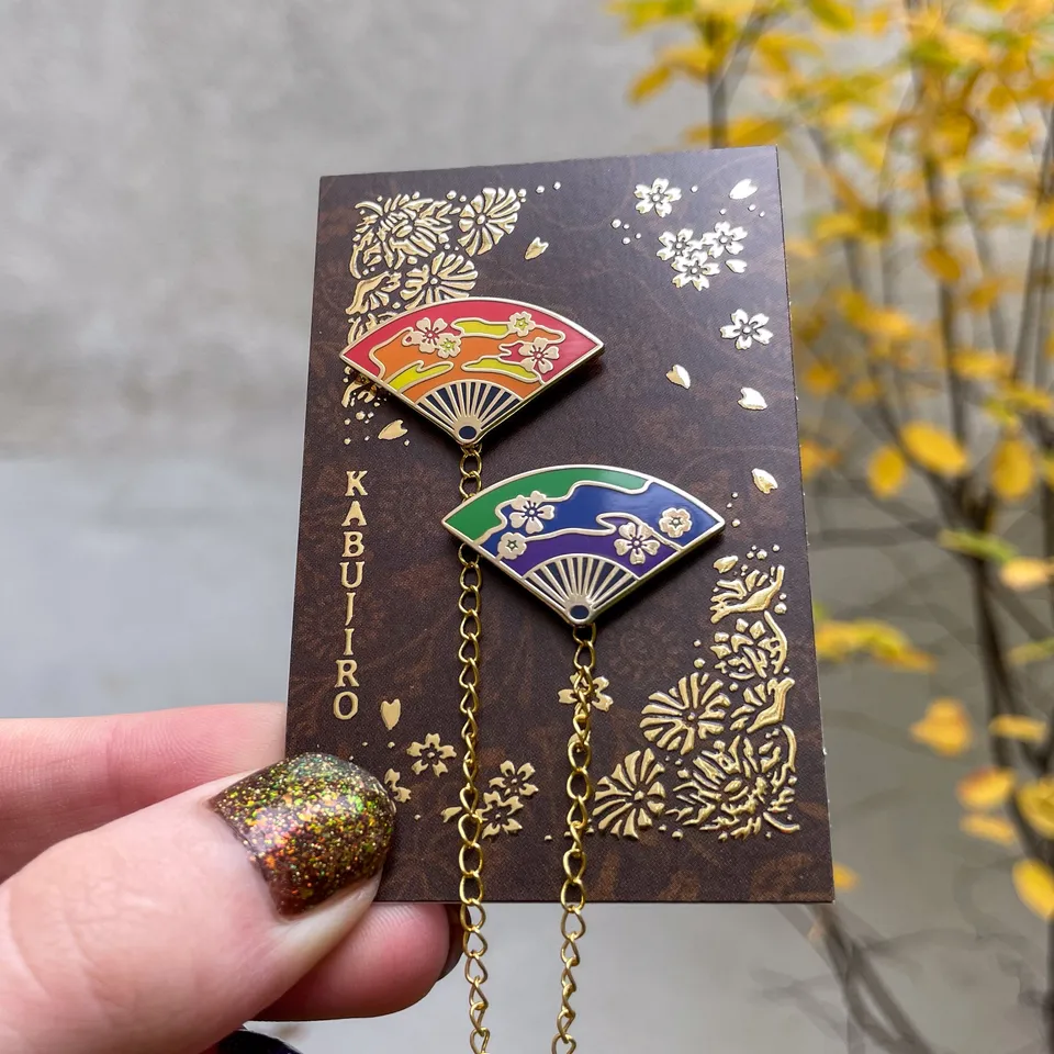 kabujiro-fans-lgbt-pride-f-cher-kragen-pin-set-gold image 1