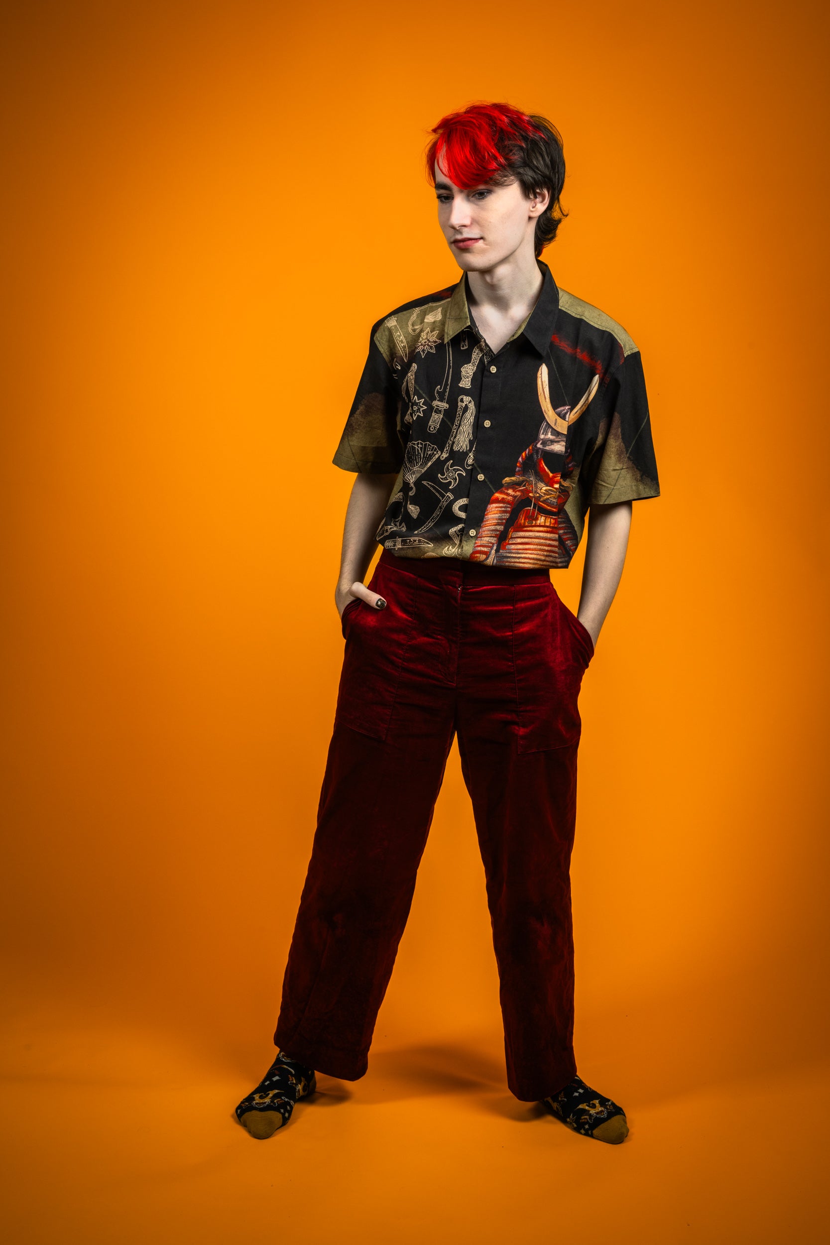kabujiro-clothing-samurai-tiger-button-up-hemd-unisex image 3