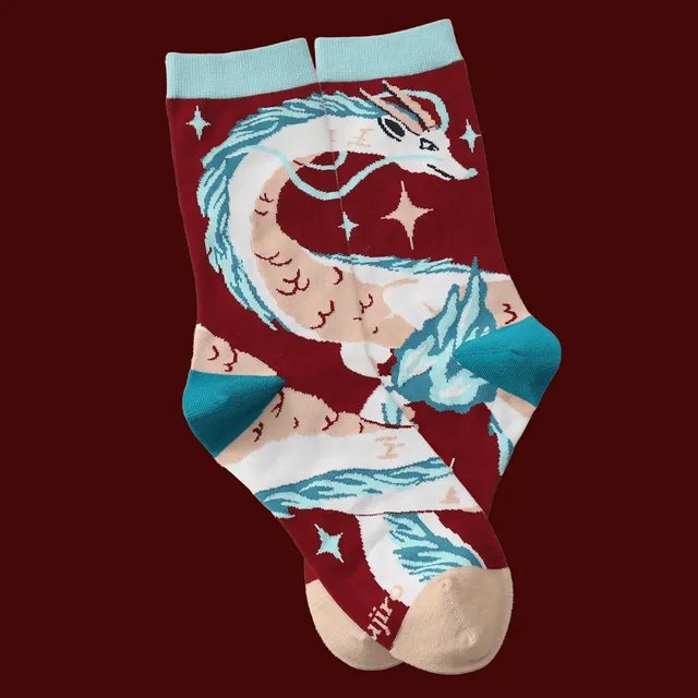 kabujiro-red-dragon-art-socken-baumwolle-37-43 image 1