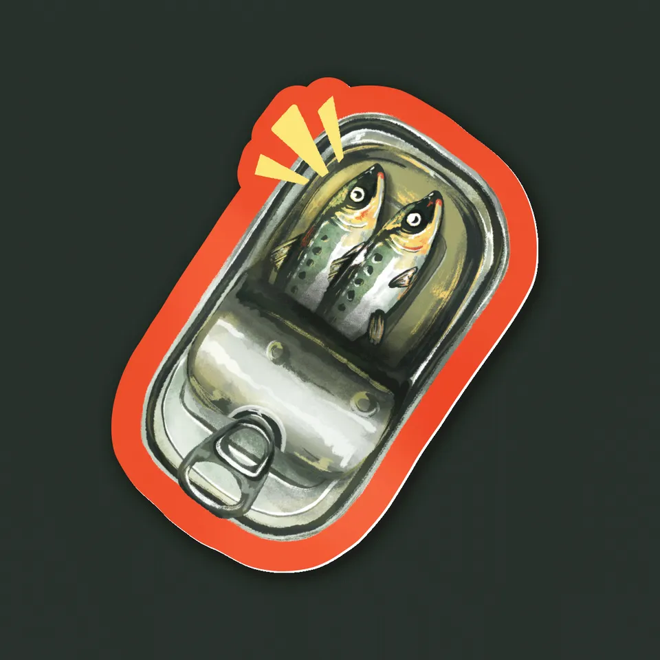 kabujiro-sardine-can-vinyl-sticker-sardinen-83x71mm image 1