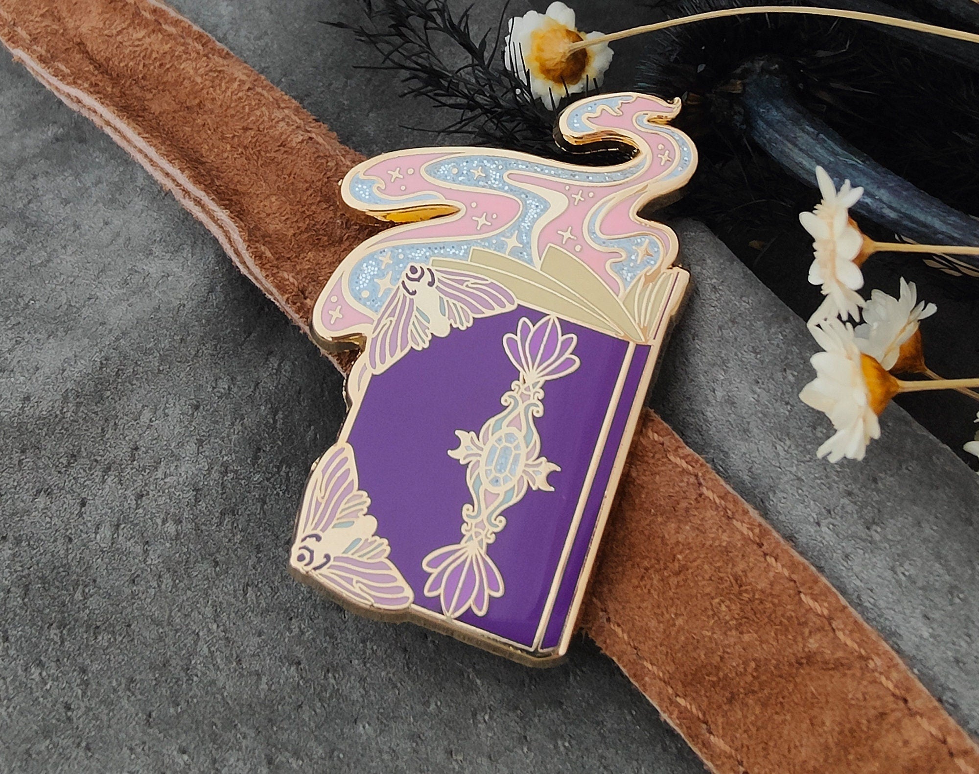 katzenjammerpins-hard-enamel-pins-cleric-s-book-enamel-pin-midnight-gold image 4