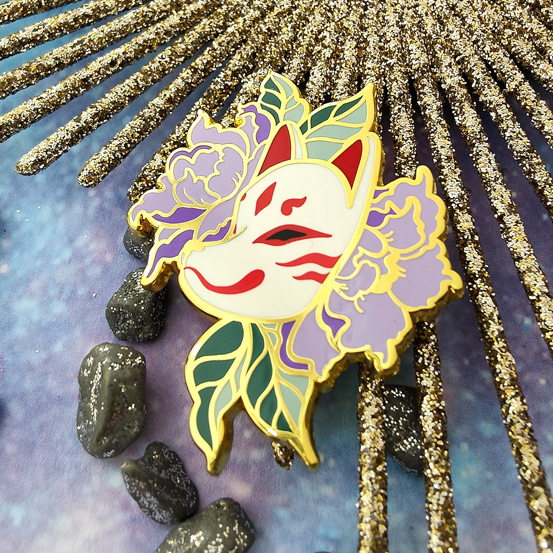 katzenjammerpins-kitsune-blossom-pink-emaille-pin-rosa-gold image 5
