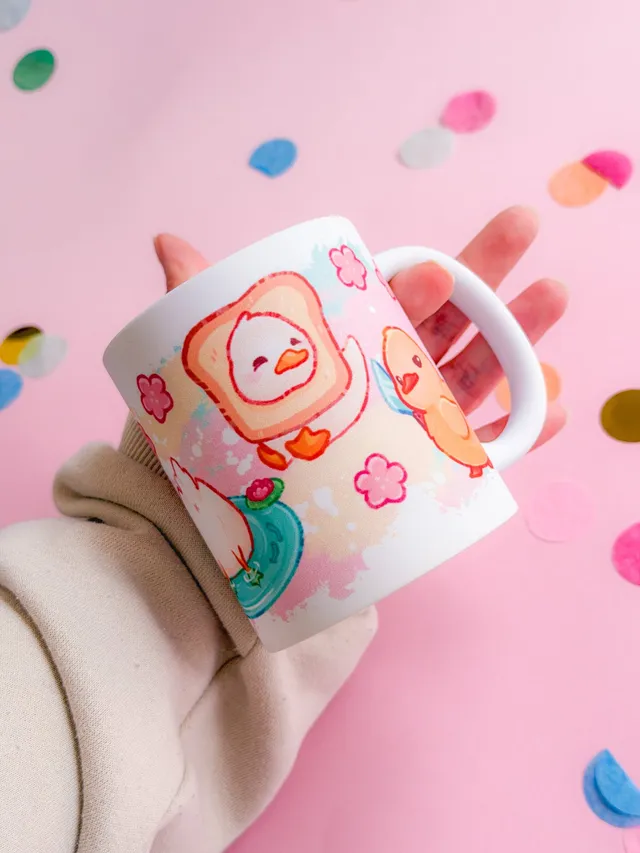 miamouz-ducks-tasse-rosa-gelb-330-ml-matt-keramik image 1