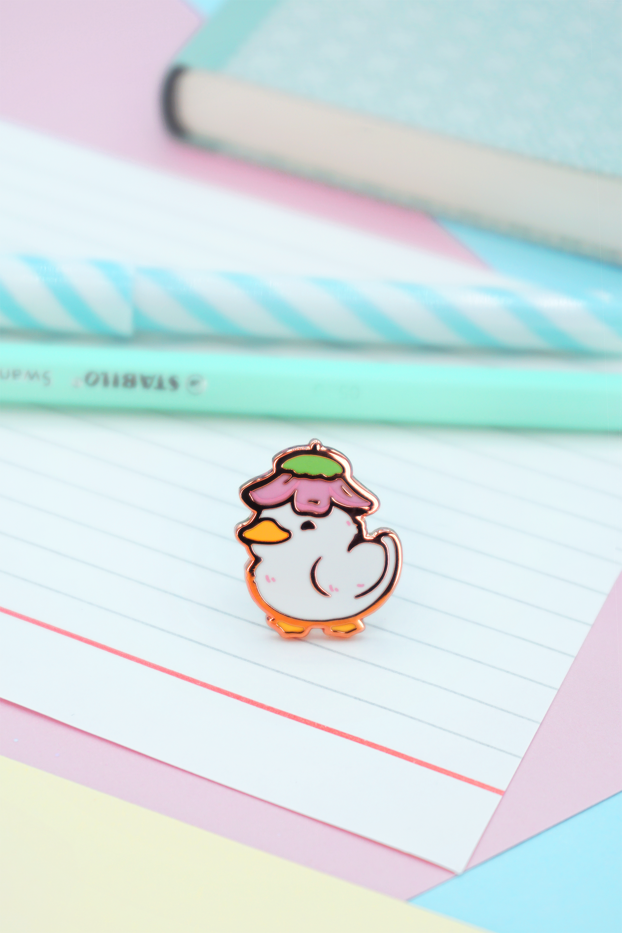 miamouz-enamel-pins-flower-duck-emaille-pin-24x20 image 2