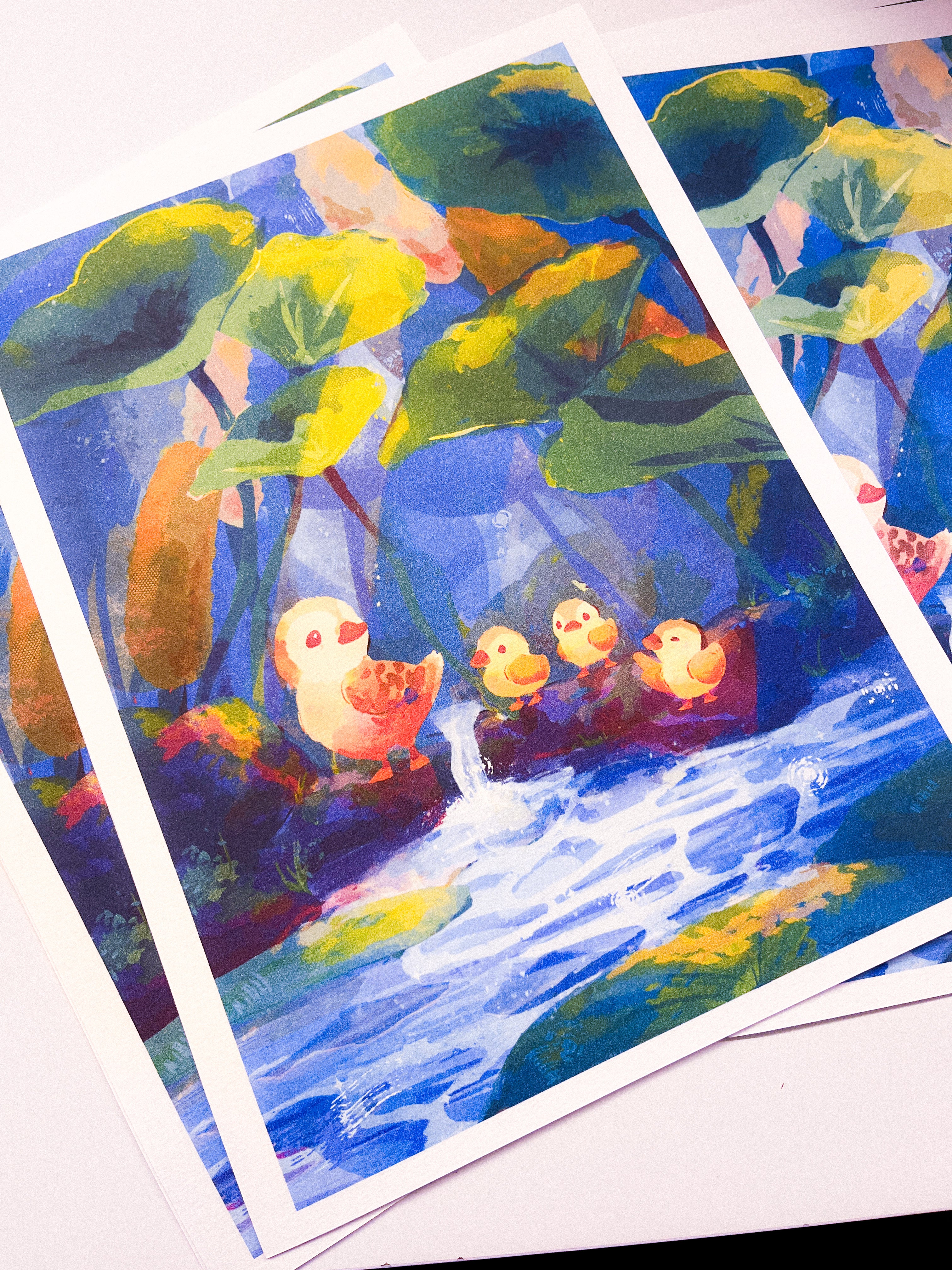 miamouz-ducking-around-kunstdruck-24x32-cm-ente image 1