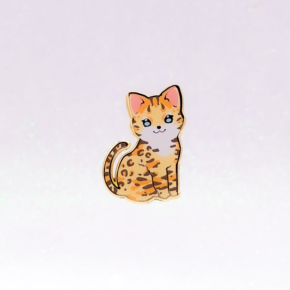 miamouz-bengal-katze-sand-pin-emaille-gold image 1