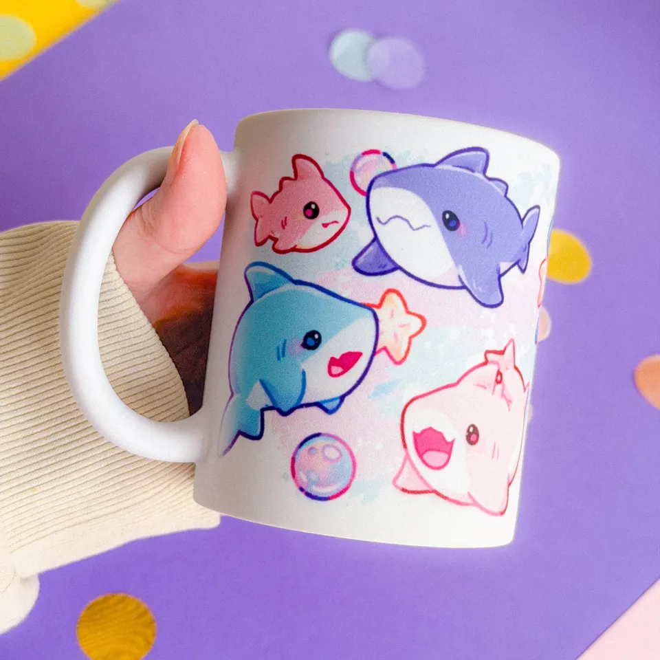 miamouz-sharks-tasse-hai-330-ml-lila-pink-matt-normal image 1
