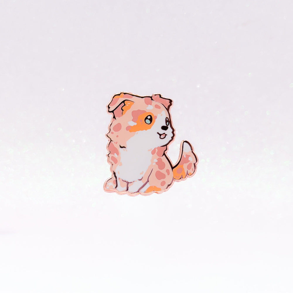 miamouz-australian-shepherd-emaille-pin-red-merle image 1