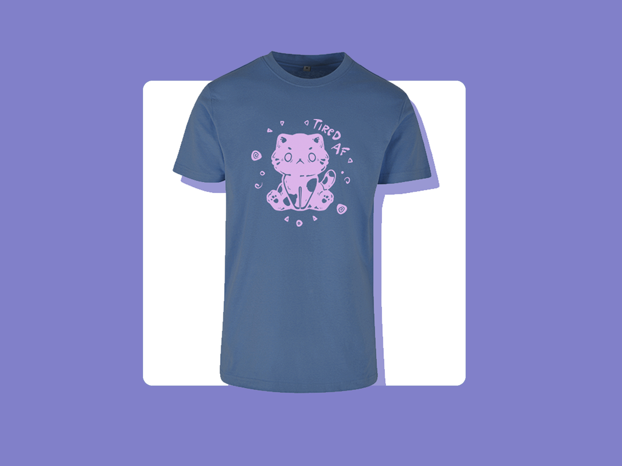 miamouz-tired-af-cat-t-shirt-unisex-baumwolle image 4