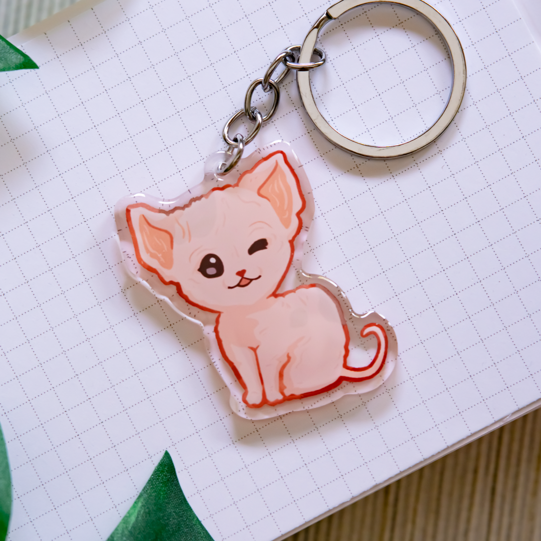 miamouz-sphynx-cat-keychain-katzen-anh-nger-acryl image 2