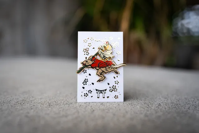 kabujiro-animal-circus-running-rat-enamel-pin-60x49mm image 1