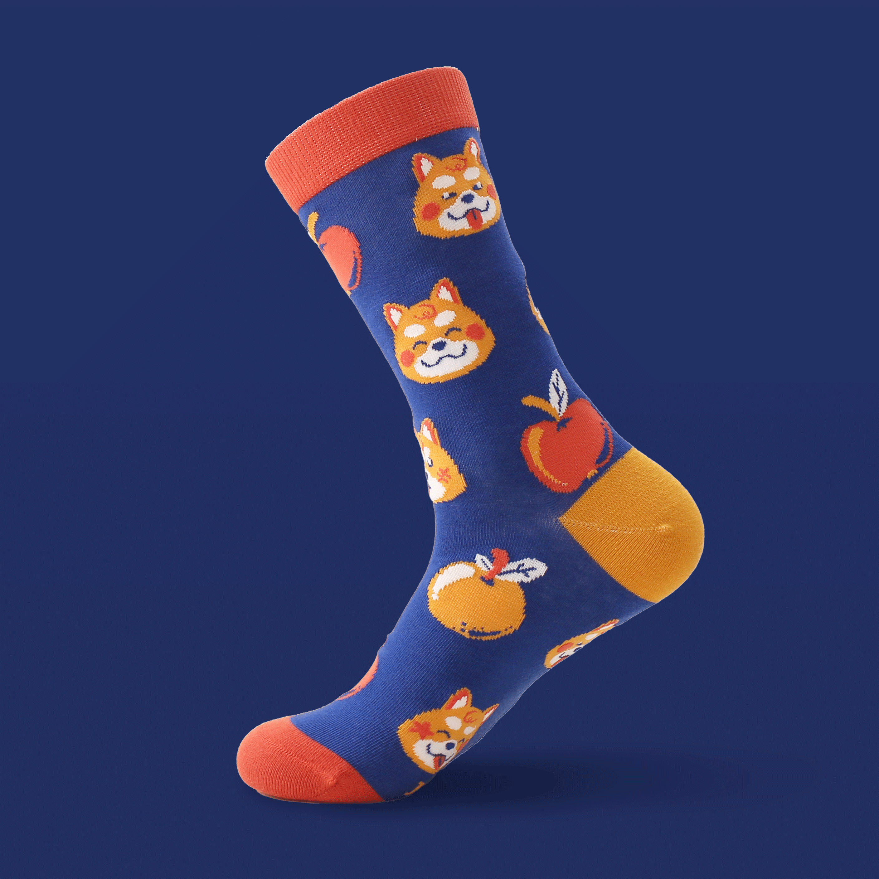 kabujiro-apple-shiba-art-socks-socken-37-43-baumwolle image 3