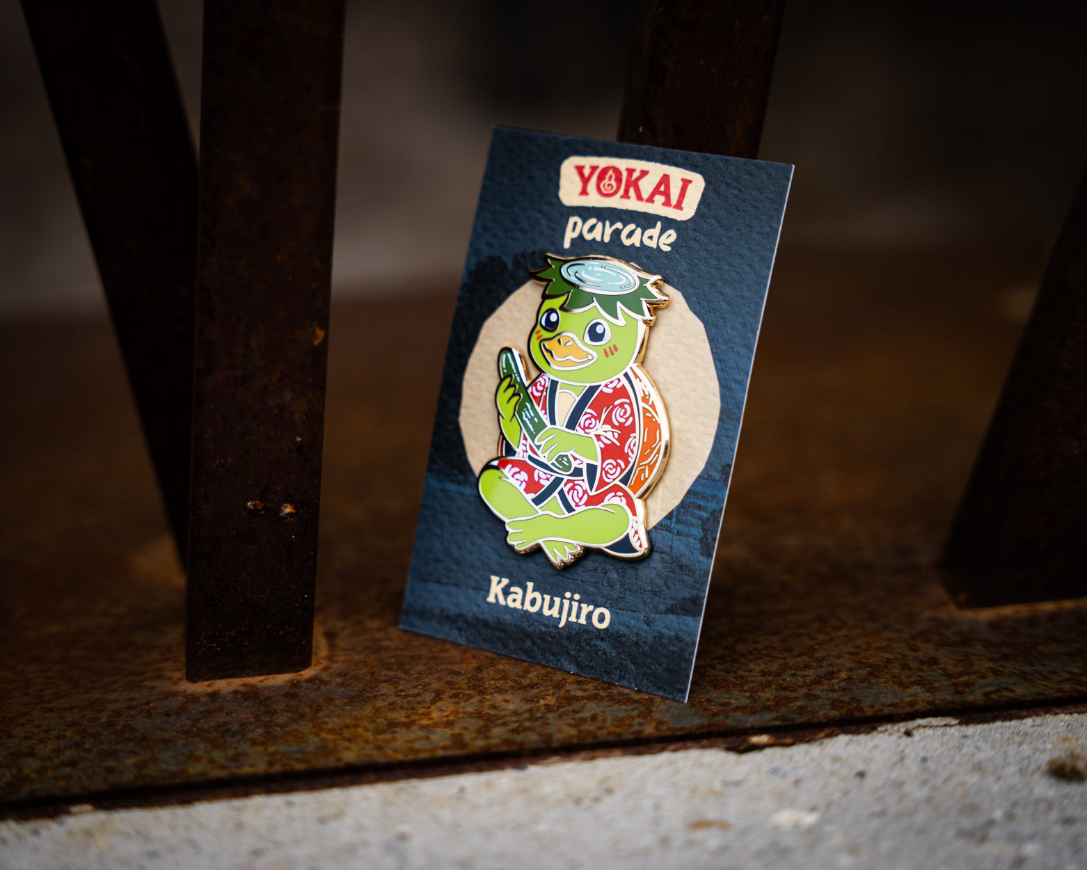 kabujiro-kappa-yokai-parade-enamel-pin-34x50mm image 2