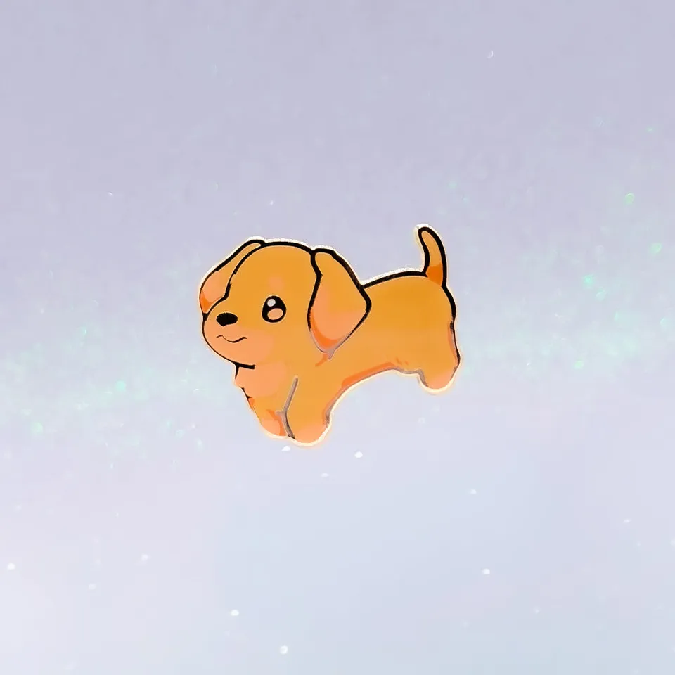 miamouz-dachshund-cream-emaille-pin-dackel-hund-35-mm image 1