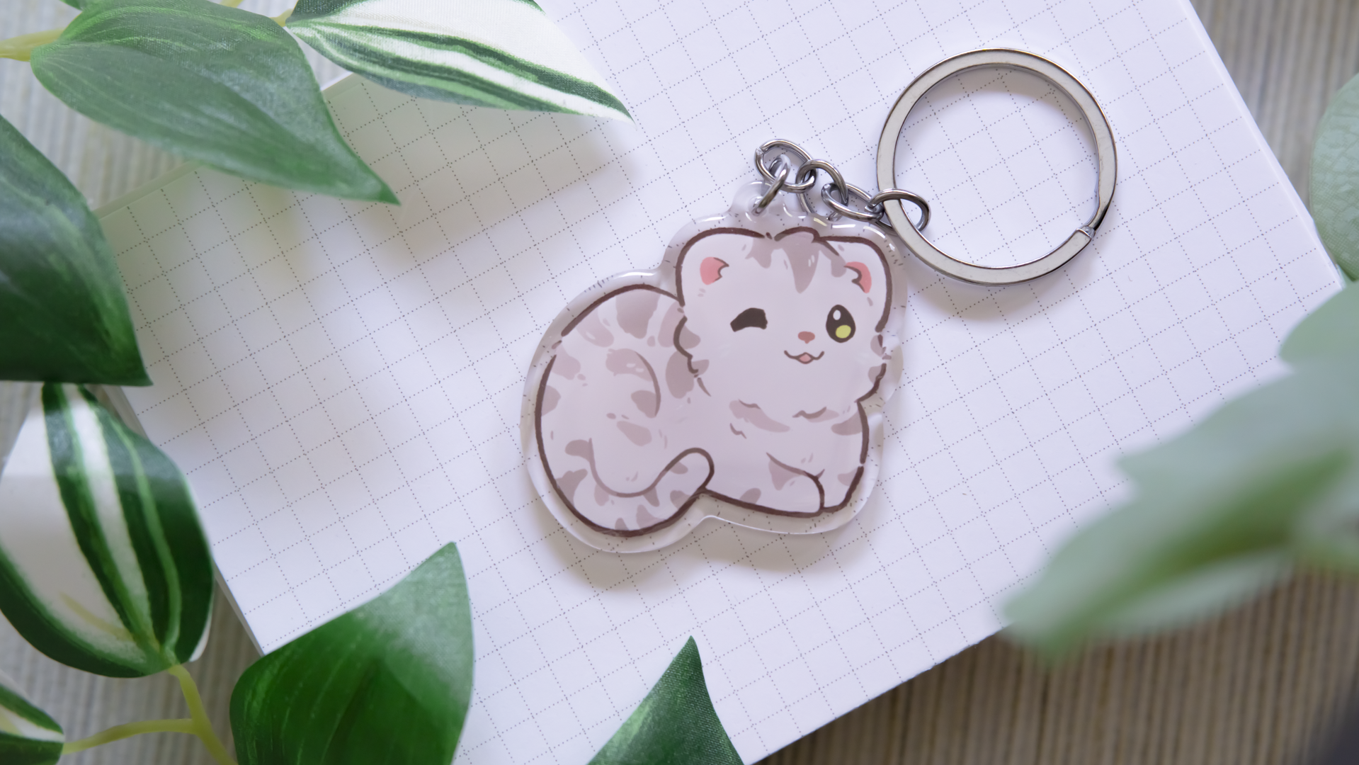 miamouz-keychains-red-tabby-katze-schl-sselanh-nger-acryl-5cm image 2